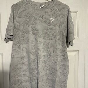 Gymshark Geo Seamless T-Shirt - Off White/Light Grey